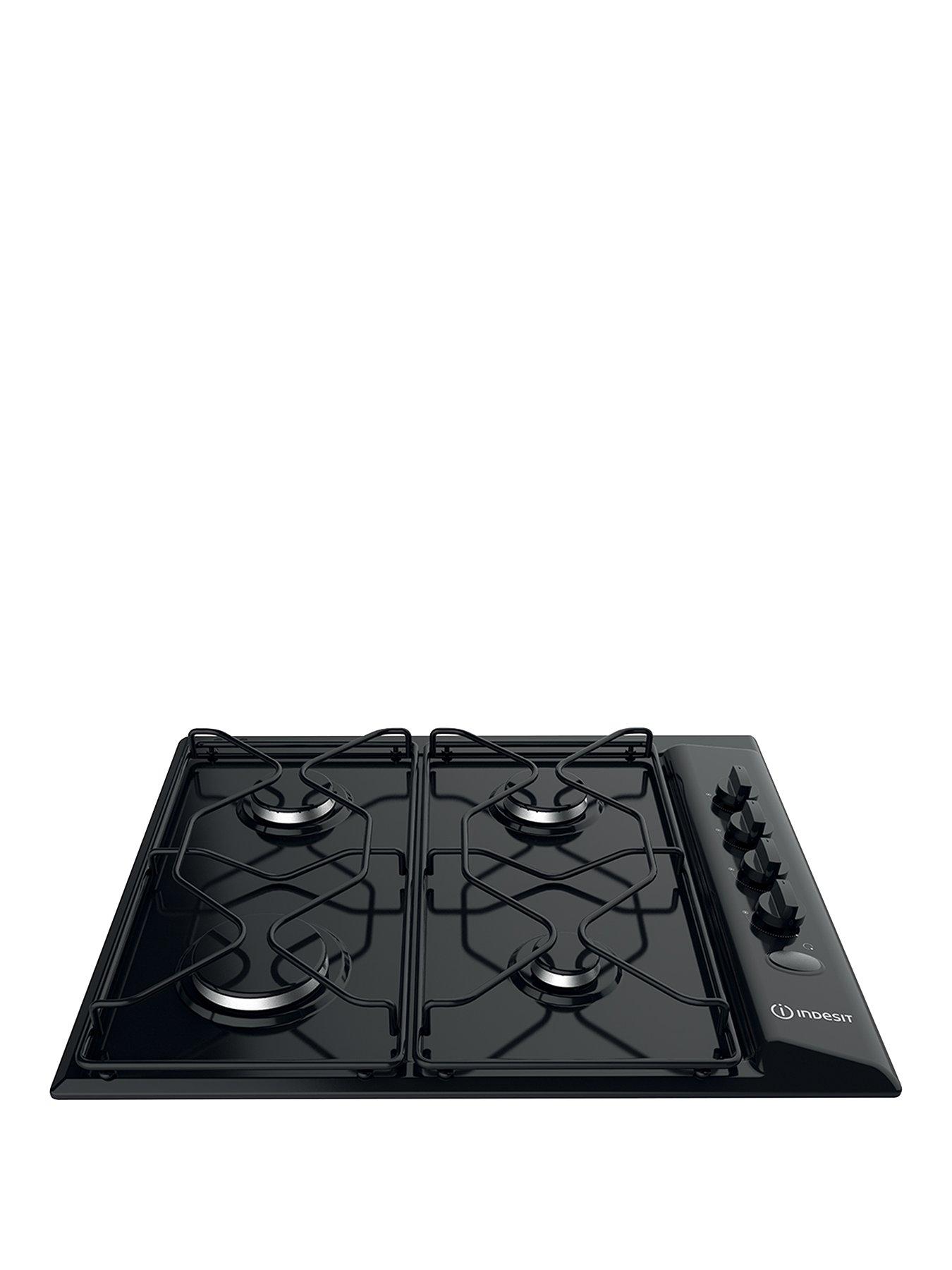 Product photograph of Indesit Aria Paa642ibk 58cm Built-in Gas Hob With Fsd - Black - Hob With Installation from very.co.uk