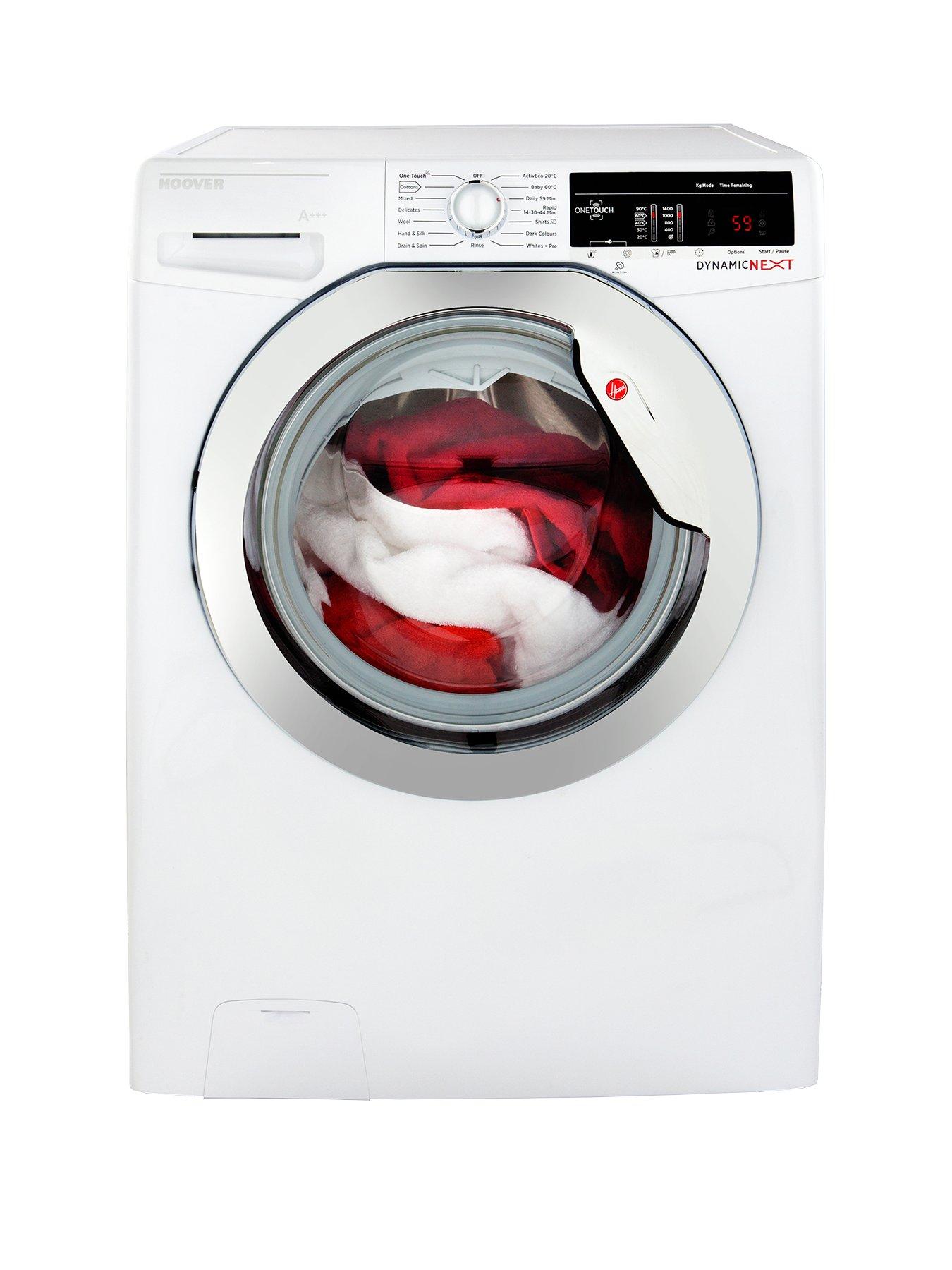 Hoover Dynamic Next Dxoa49C3 9Kg Load, 1400 Spin Washing Machine With One Touch – White/Chrome