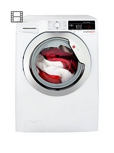 Hoover Dynamic Next DXOA49C3 9kg Load, 1400 Spin Washing Machine with One Touch - White/Chrome