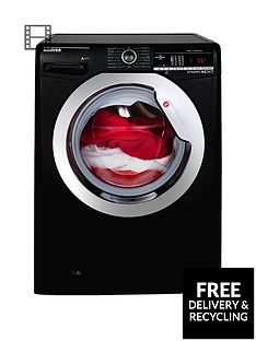 Hoover Dynamic Next DXOA49C3B 9kg Load 1400 Spin Washing Machine with One Touch - Black/Chrome