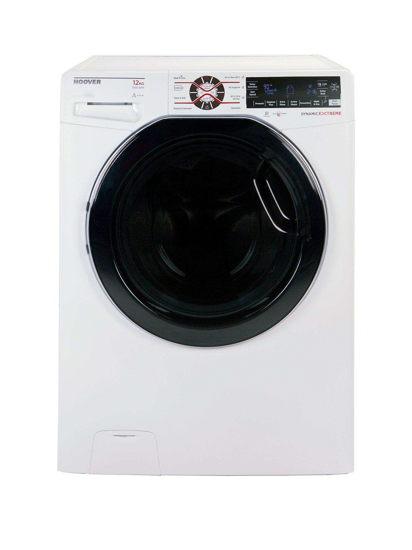 Hoover Dynamic Extreme Dwft412Ah3 12Kg Load, 1400 Spin Washing Machine With One-Fi Extra – White/Tinted