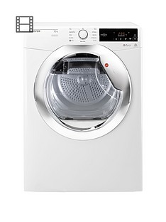 Hoover Dynamic Next DXC10TCE 10kg Aquavision Condenser Tumble Dryer with One Touch - White/Chrome