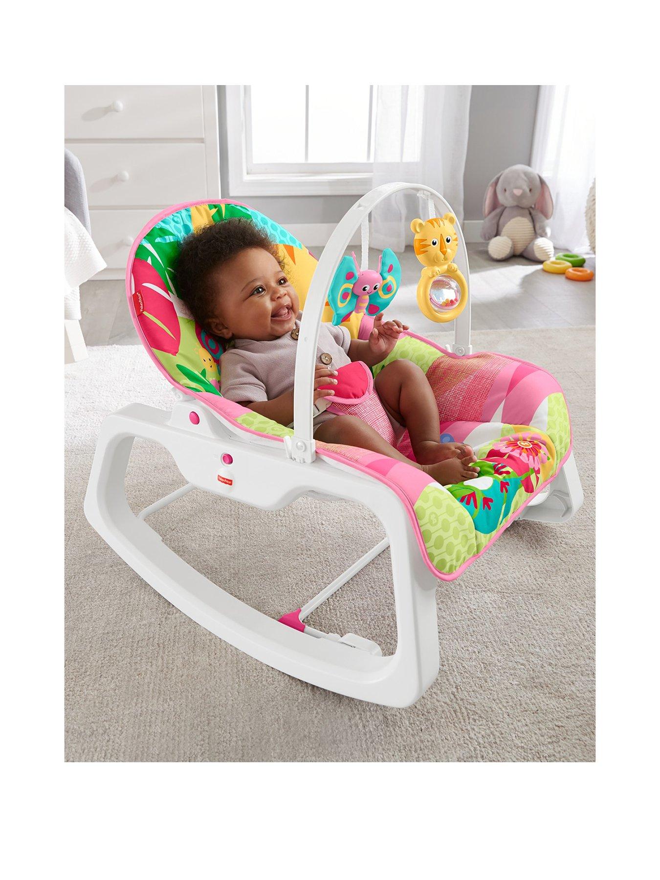 FisherPrice Rainforest Infant to Toddler Rocker Pink very.co.uk
