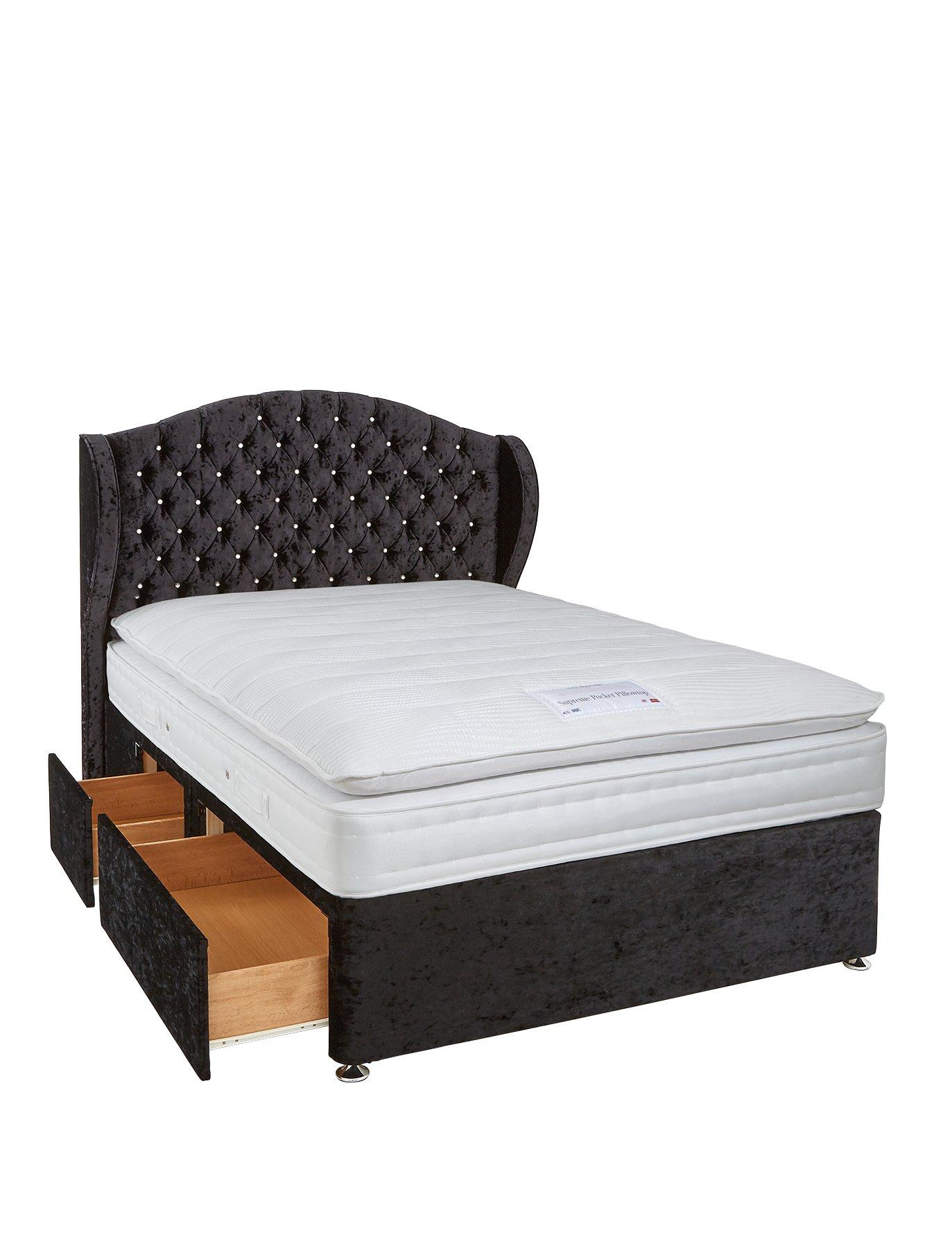 Product photograph of Luxe Collection From Airsprung Bette 1000 P Top Sml Dbl Divan - Hb Included from very.co.uk