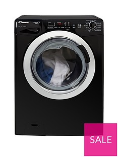 Candy Grand'O Vita GVS169DC3B 9kg Load, 1600 Spin Washing Machine with Smart Touch - Black/Chrome