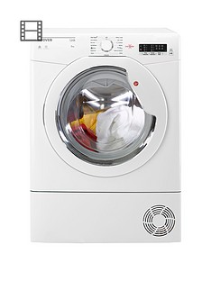 Hoover Link HLC8LG 8kg Load Condenser Sensor Tumble Dryer with One Touch - White
