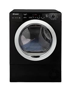 Candy Grand O Vita GVSH9A2DCEB 9kg Load, Heat Pump, Sensor Tumble Dryer with Smart Touch - Black/Chrome