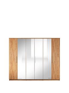 Prague 6 Door Mirrored Wardrobe