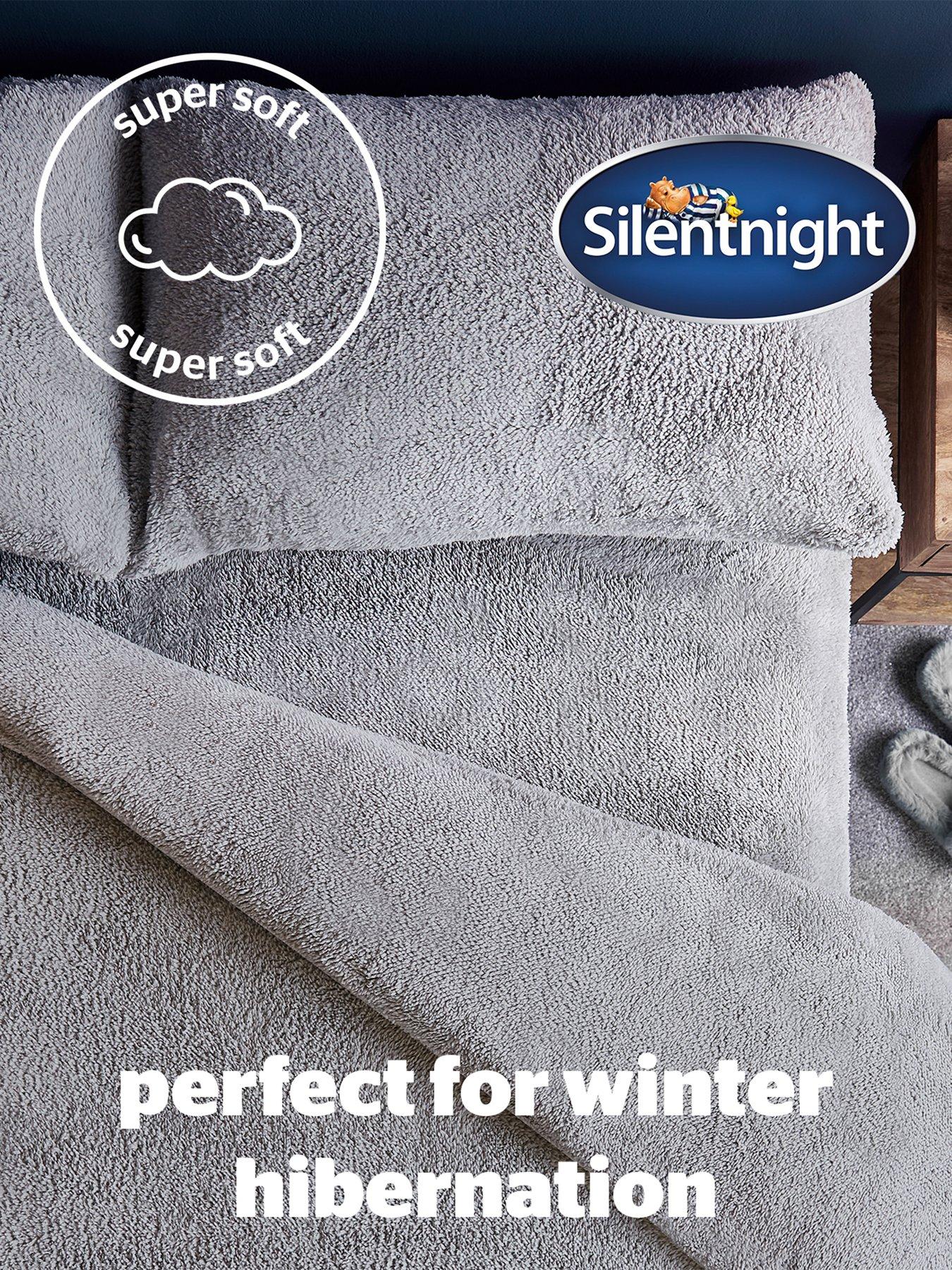 Silentnight super soft teddy fleece duvet cover set new arrivals