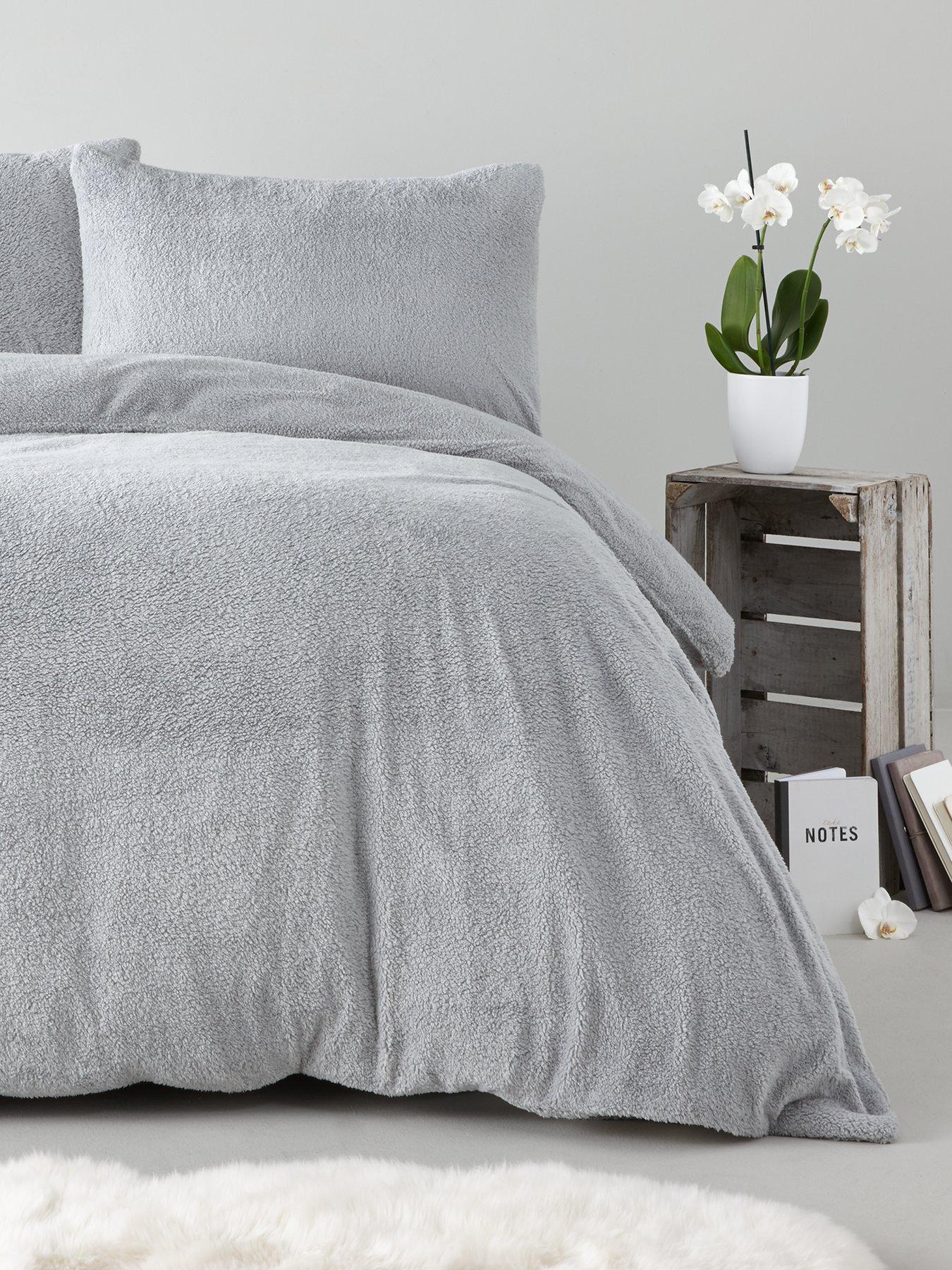 teddy fleece king size duvet cover