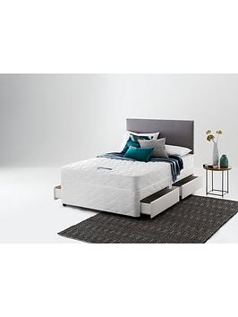 Product photograph of Silentnight Celine Sprung Divan Bed With Storage Options Headboard Not Included from very.co.uk