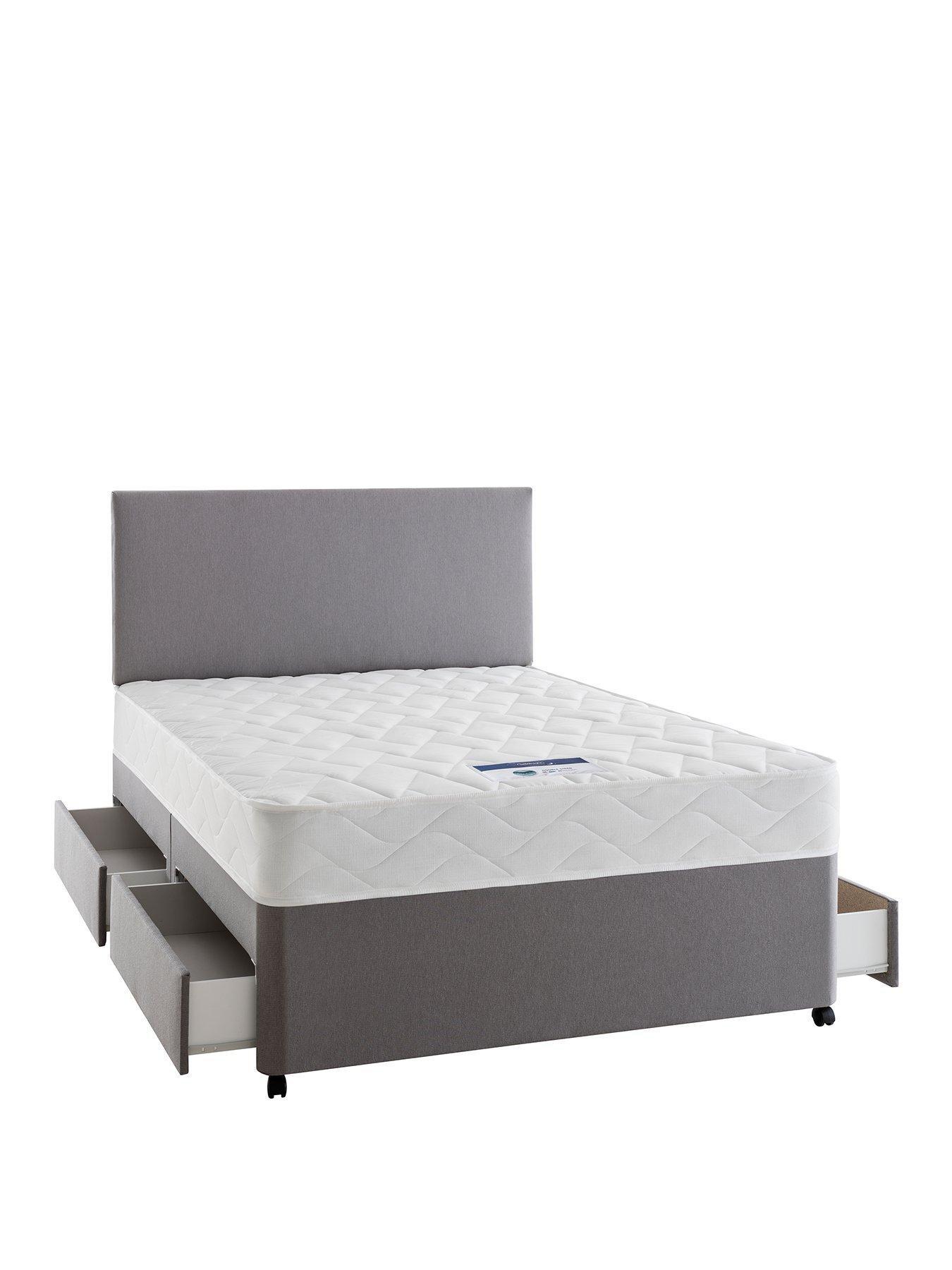 Silentnight Miracoil Memory Divan Bed with Storage Options - Medium Firm