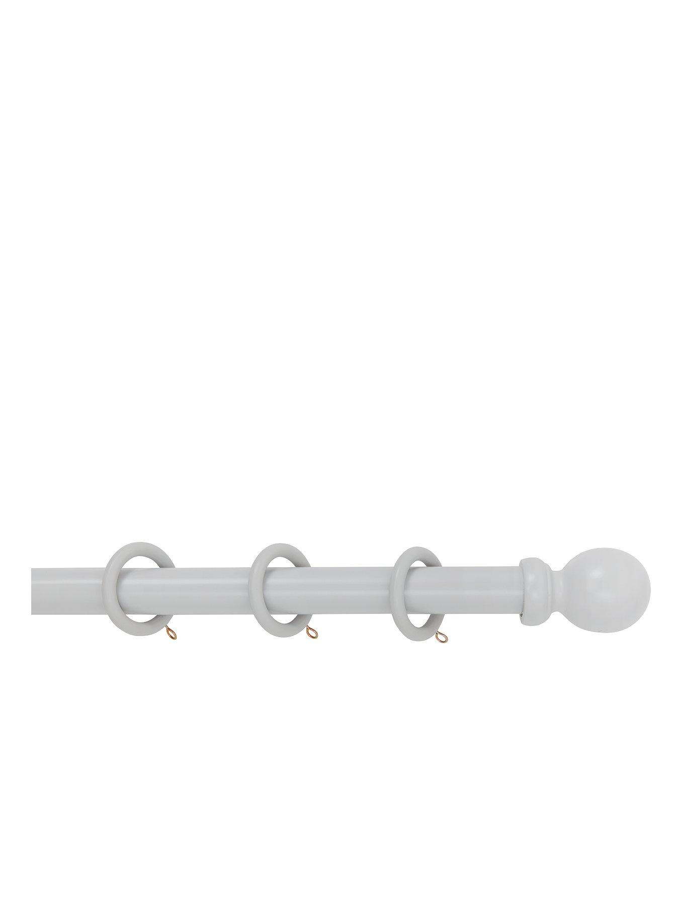 Lincoln 28mm Grey Wooden Curtain Pole Very Co Uk
