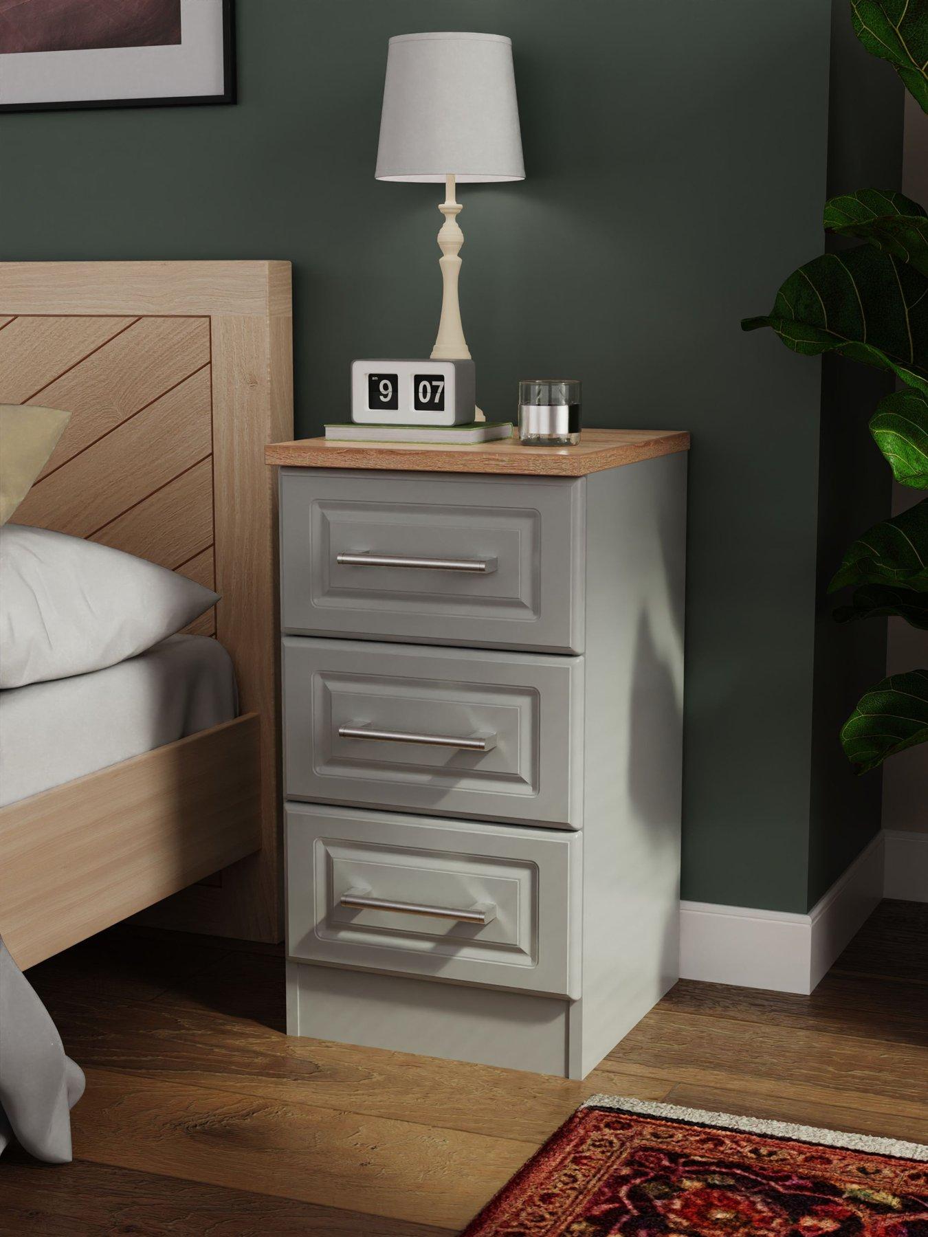 SWIFT Regent Ready Assembled 3 Drawer Bedside Chest - FSC® Certified