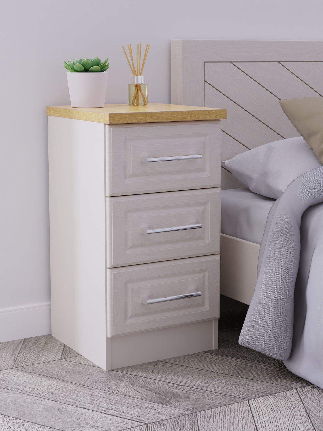 SWIFT Regent Ready Assembled 3 Drawer Bedside Chest - FSC® Certified