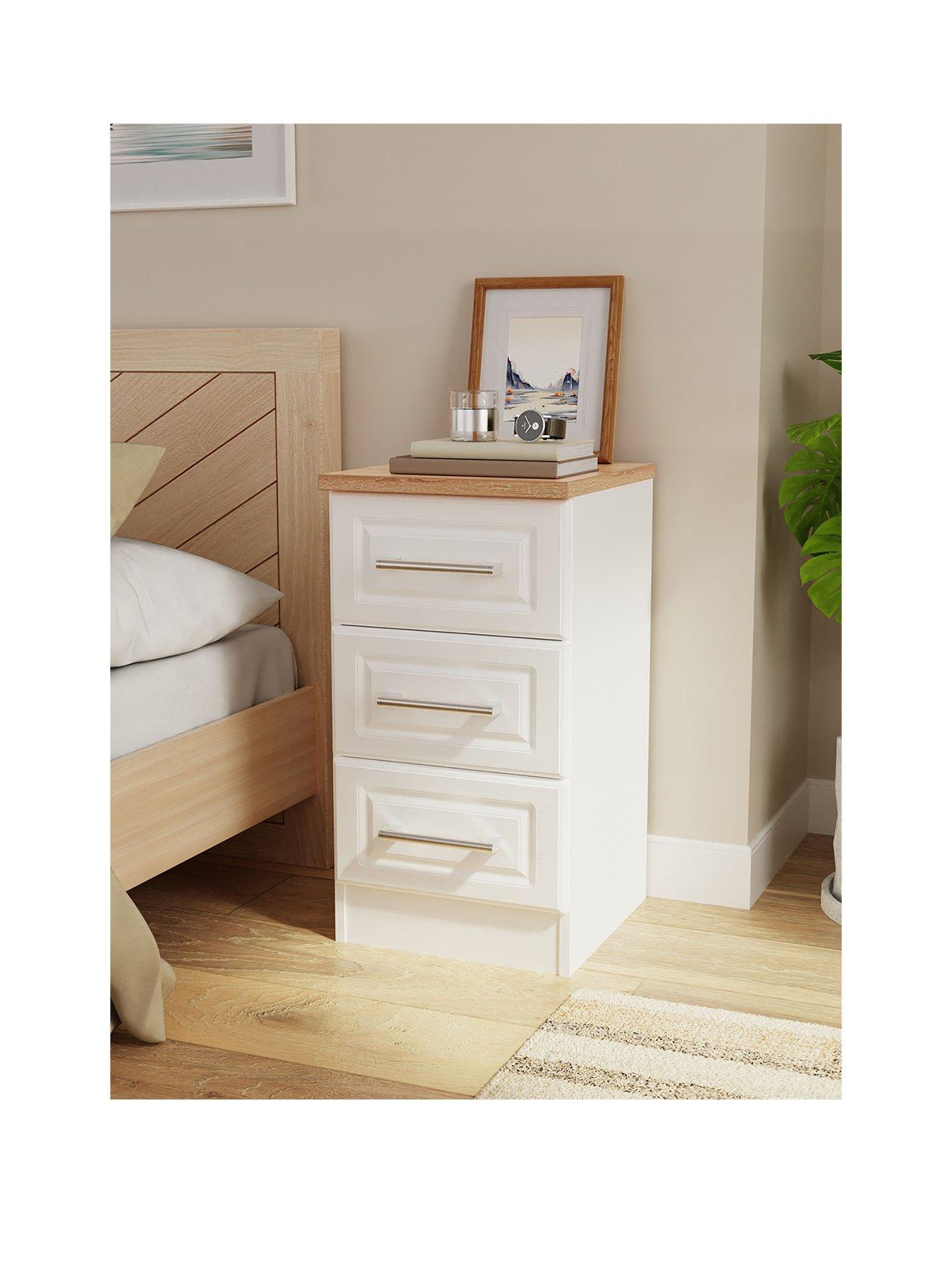 Product photograph of Swift Regent Ready Assembled 3 Drawer Bedside Chest - Fsc Reg Certified from very.co.uk