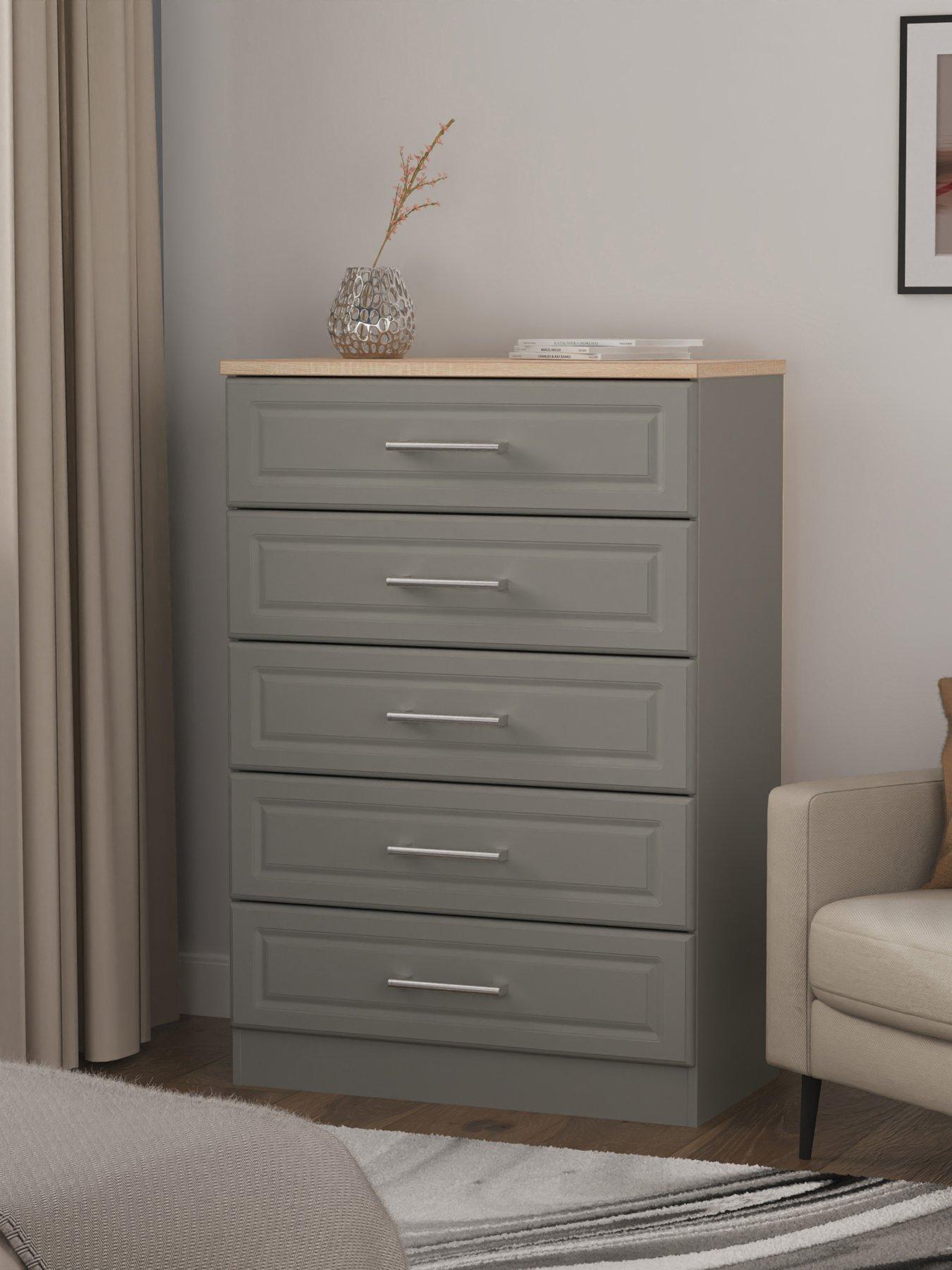 SWIFT Regent Ready Assembled 5 Drawer Chest - FSC® Certified