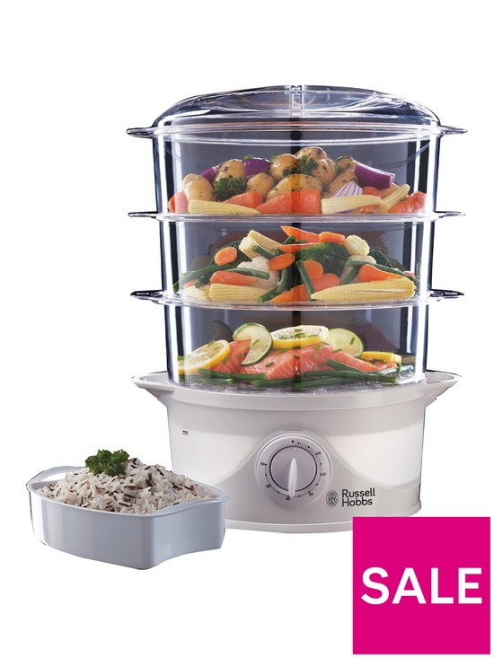 front image of russell-hobbs-your-creations-3-tier-food-steamer-21140