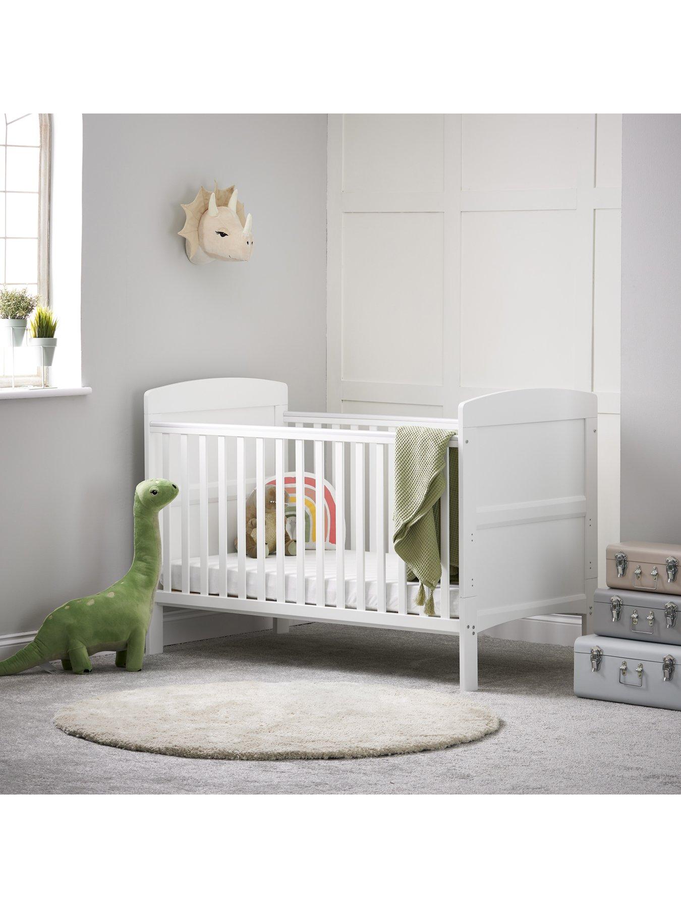 obaby grace cot bed grey