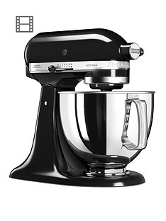 KitchenAid 125 Artisan 4.8L Stand Mixer - Onyx Black