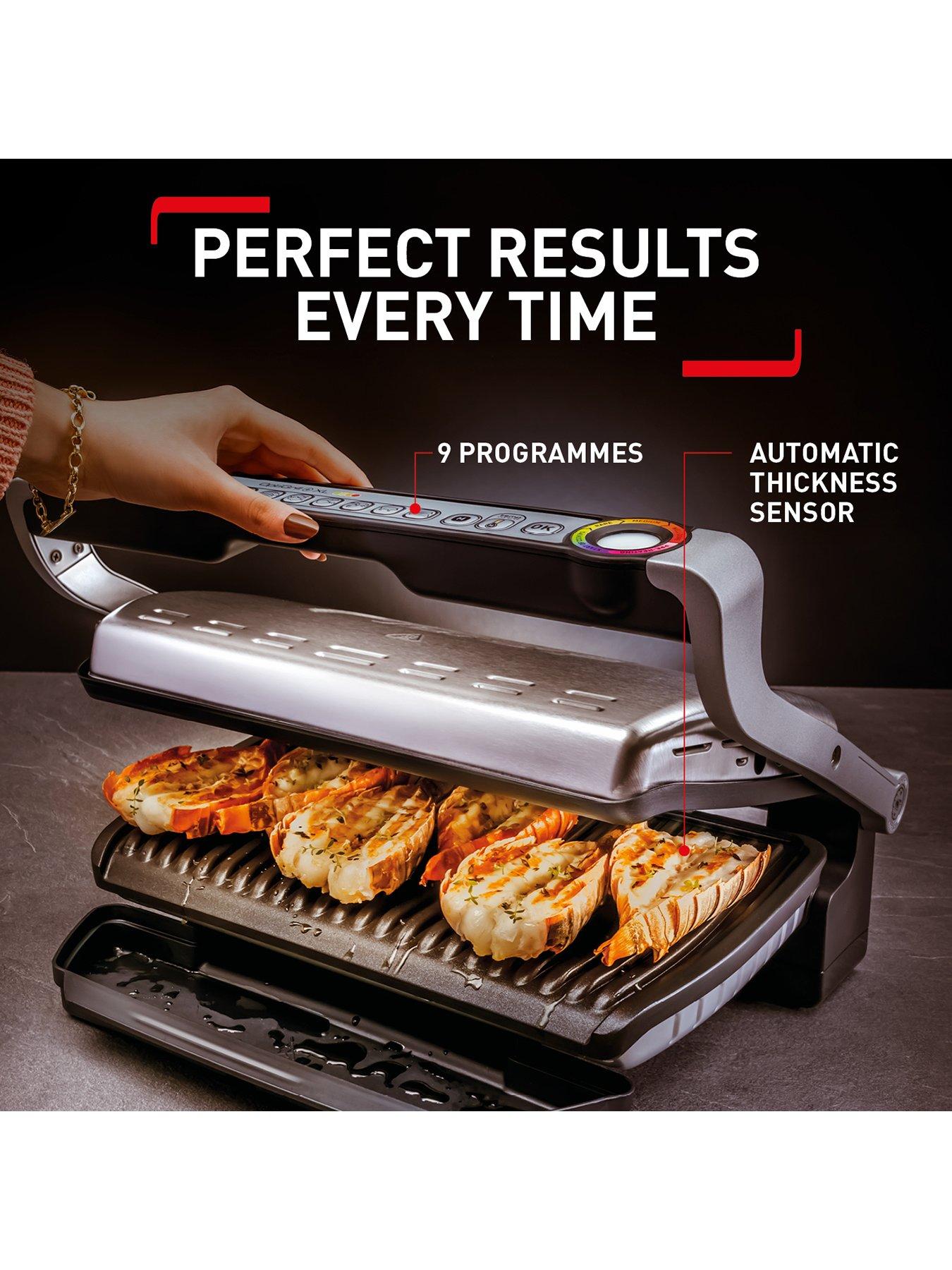 Tefal OptiGrill XL 9 Automatic Settings Stainless steel Health Grill  GC722D40