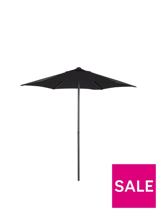 front image of 2m-parasol-without-tilt-black