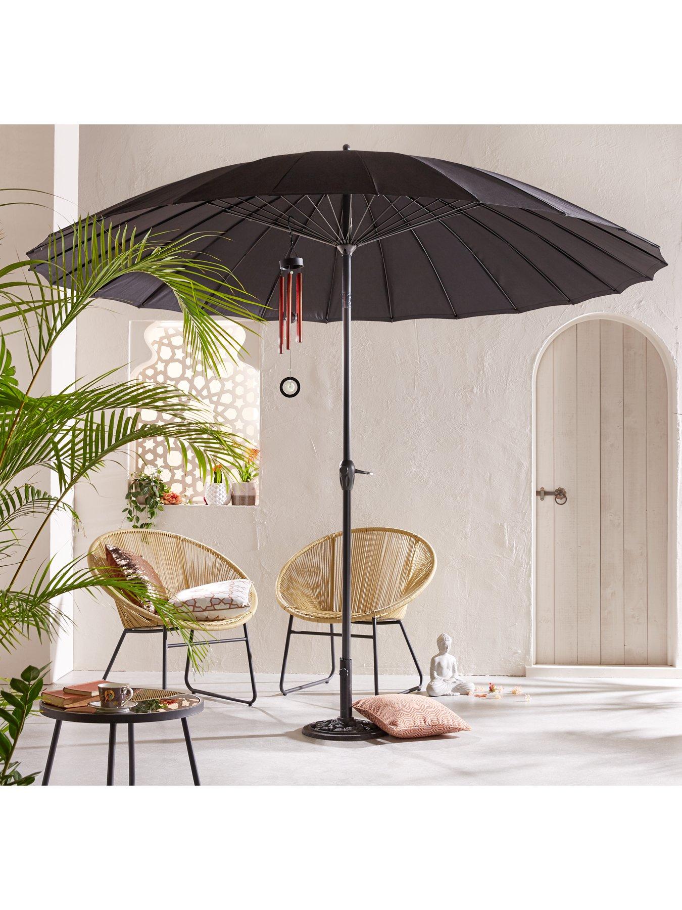 Very Home Shanghai 3M Crank And Tilt Parasol - Black