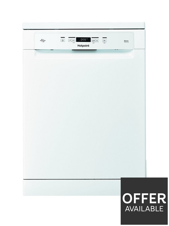 front image of hotpoint-hfc3c32fwuknbsp14-place-full-size-dishwasher-with-quick-wash-and-3d-zone-wash-white