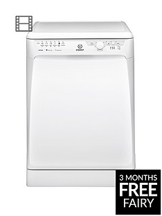 Indesit DFP27B1 13-Place Full Size Dishwasher with Quick Wash - White