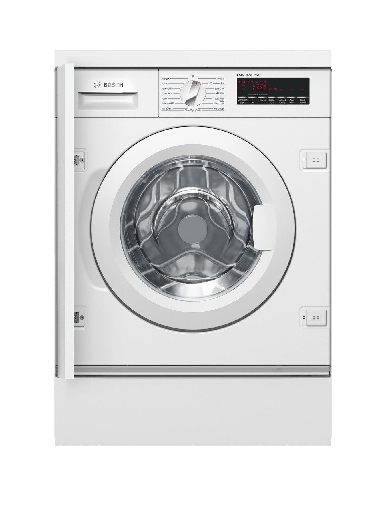Bosch Serie 8 Wiw28500Gb 8Kg Load, 1400 Spin Integrated Washing Machine – White