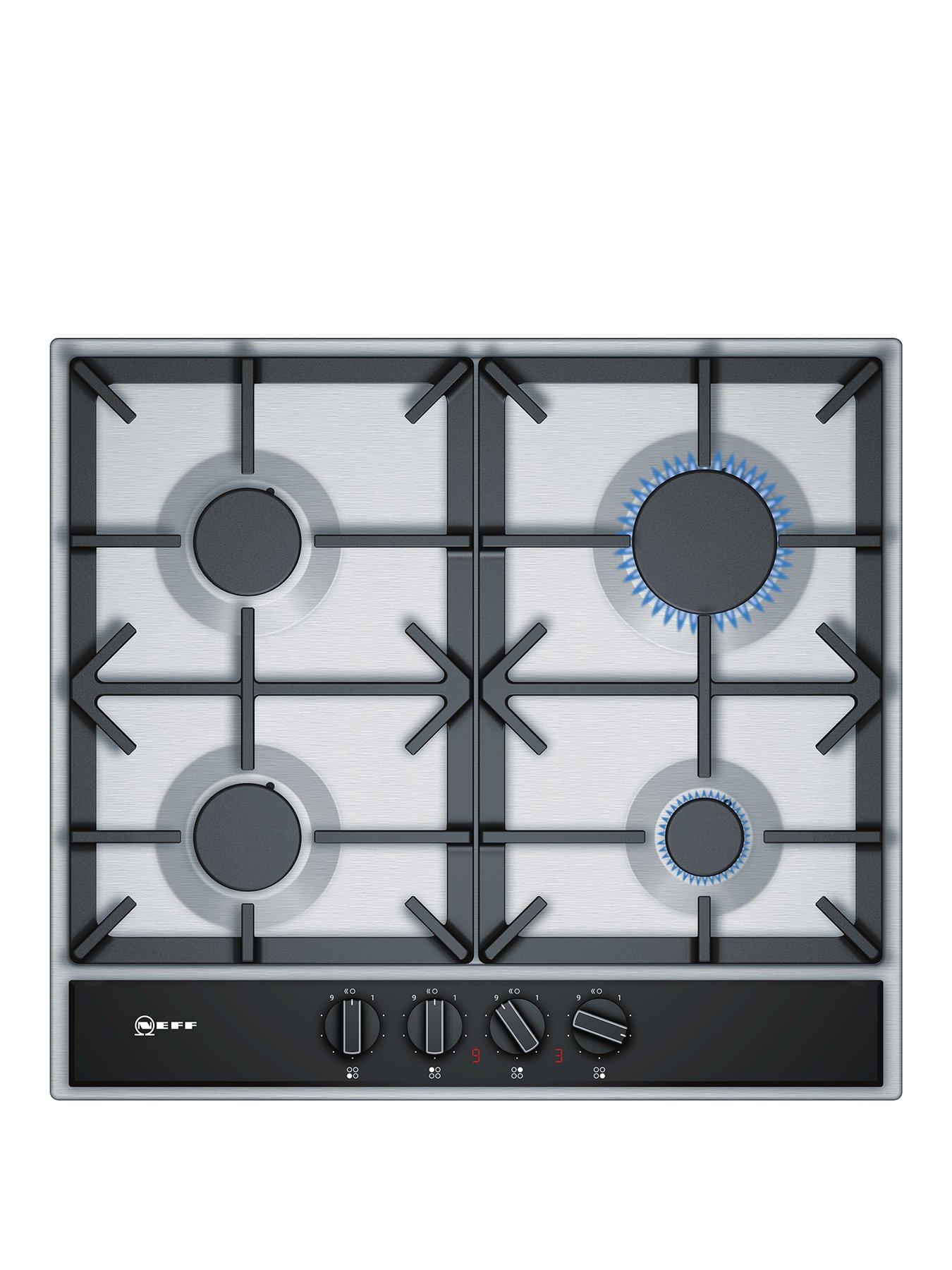 Neff T26Da49N0 60Cm Built-In Gas Hob With Integrated Controls And Flameselect - Stainless Steel