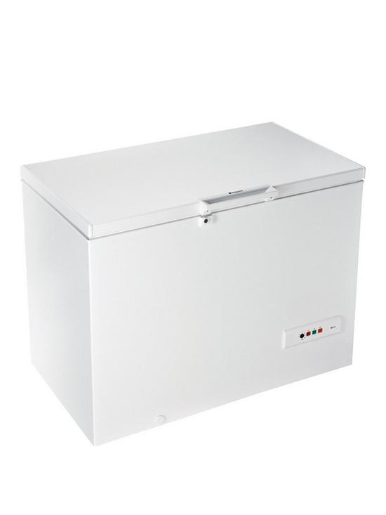 front image of hotpoint-cs1a300hfa1-300-litre-chest-freezer-white