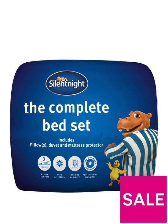 front image of silentnight-complete-bed-set-includes-105-tog-duvet-mattress-protector-and-pillows