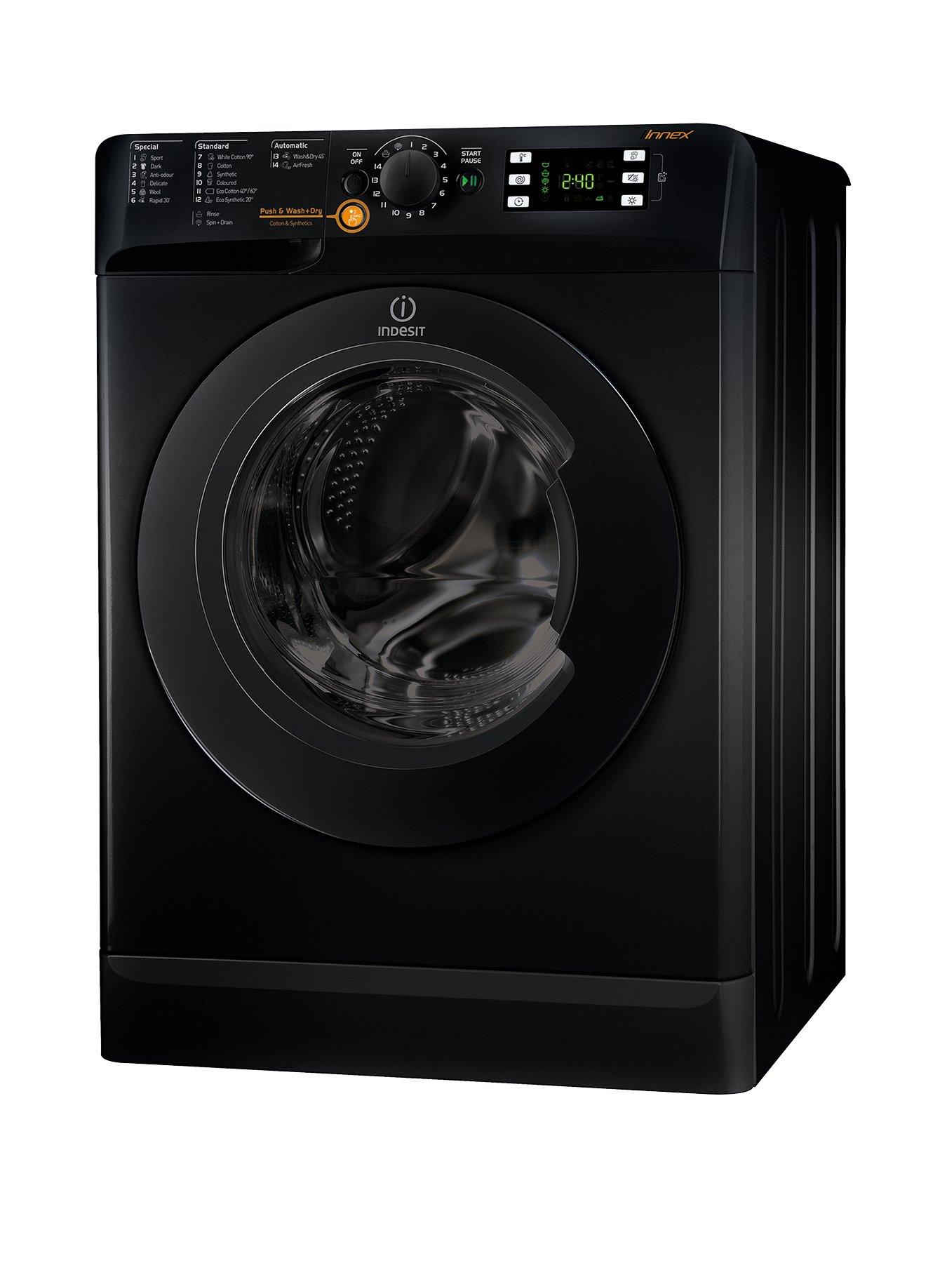 Indesit Xwde861480Xk 1400 Spin, 8Kg Wash, 6Kg Dry Washer Dryer – Black