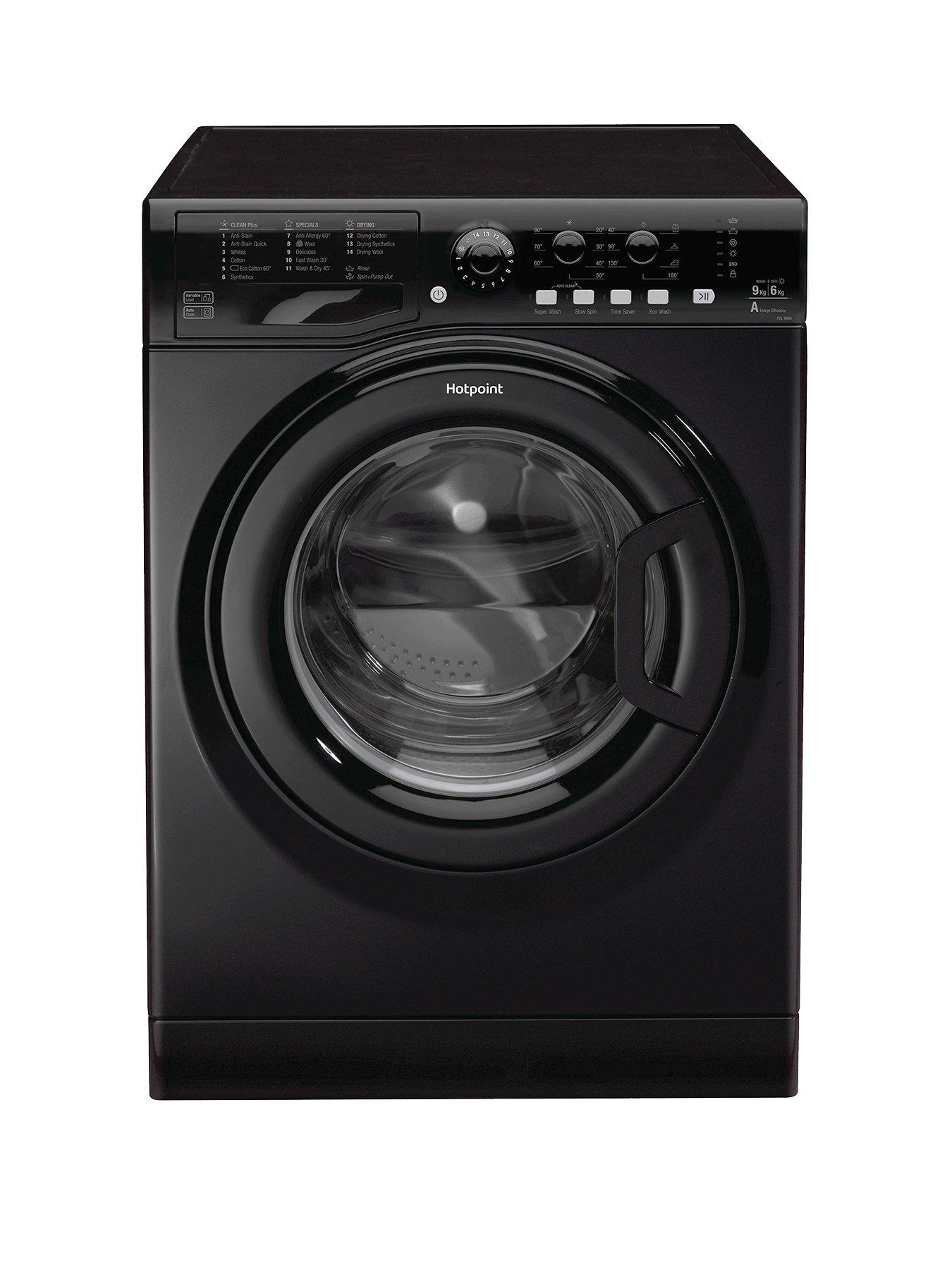 Hotpoint Fdl9640K 1400 Spin, 9Kg Wash, 6Kg Dry Washer Dryer – Black