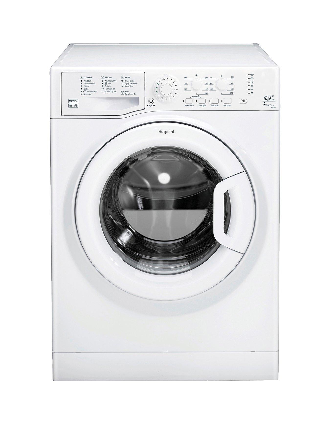 Hotpoint Aquarius Fdl9640P 1400 Spin, 9Kg Wash, 6Kg Dry Washer Dryer – White