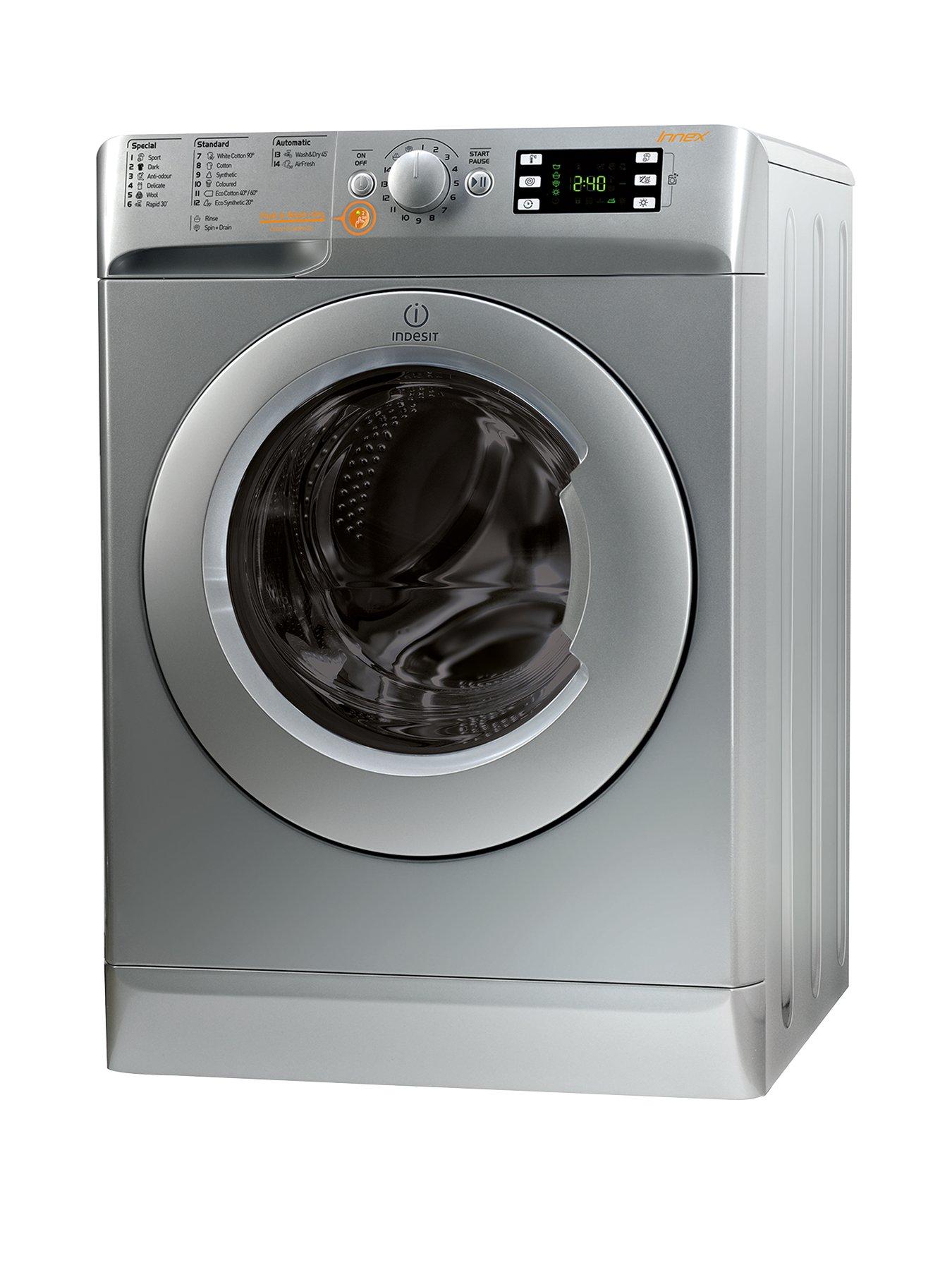 Indesit Xwde861480Xs 1400 Spin, 8Kg Wash, 6Kg Dry Washer Dryer - Silver