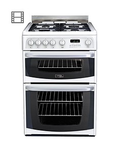 Cannon By Hotpoint CH60GCIW 60cm Double Oven Gas Cooker with FSD - White