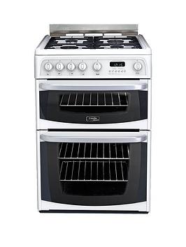 Cannon By Hotpoint Ch60Gciw 60Cm Double Oven Gas Cooker With Fsd – White
