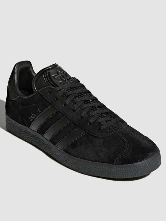 front image of adidas-originals-gazelle-trainers-black