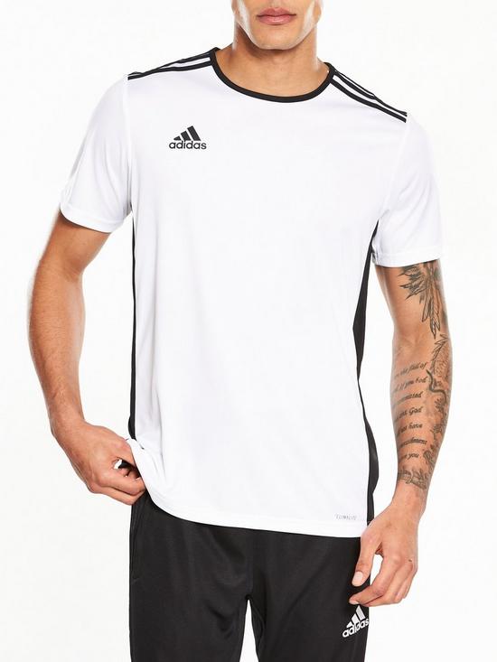 front image of adidas-entrada-18-training-t-shirt-white