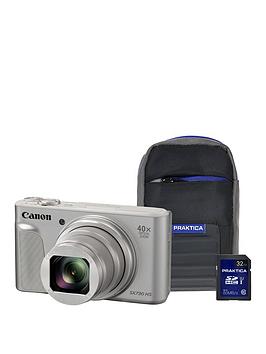 Canon Powershot Sx730 Hs Silver Camera Kit With 32Gb Sd Card And Case