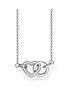  image of thomas-sabo-sterling-silver-cubic-zirconia-together-forever-heart-link-necklace