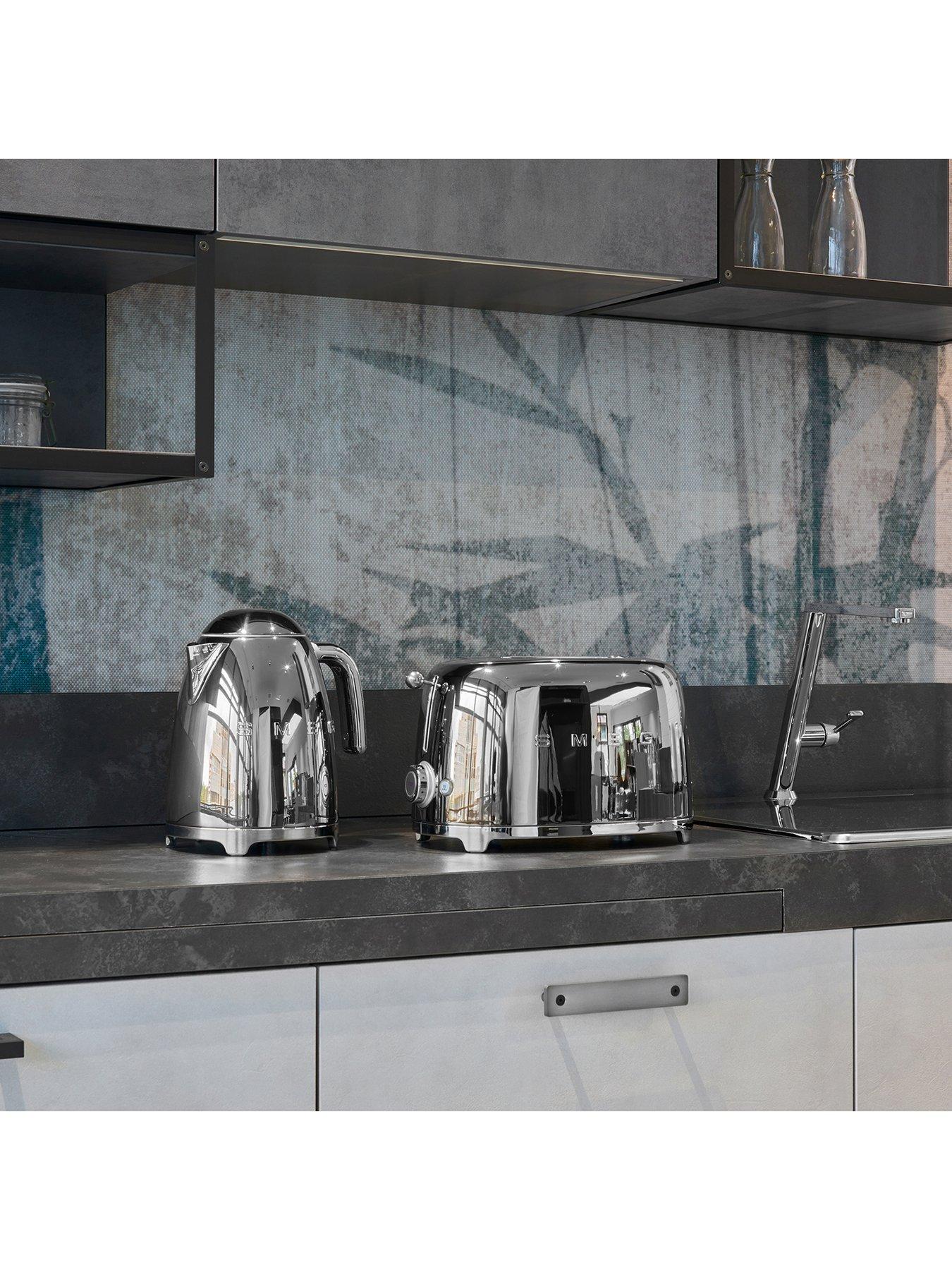 Smeg KLF03 Retro Style Jug Kettle, 300W, Stainless Steel Very