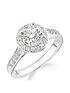  image of love-diamond-18ct-white-gold-millgrain-edge-70-point-diamond-round-halo-ring