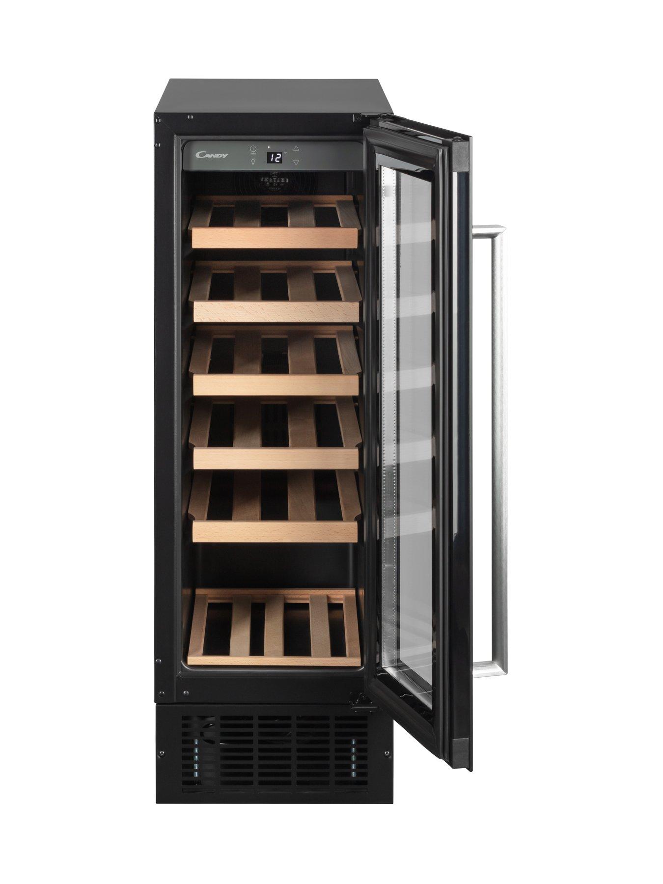 Candy CCVB 30 UK/1 Built In Wine Cooler, 19Bottle Capacity Black