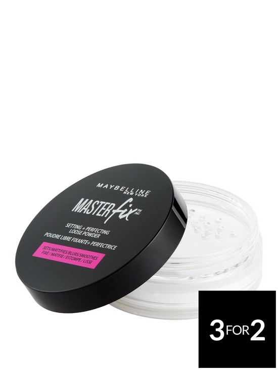 front image of maybelline-master-fix-loose-powder-01-translucent