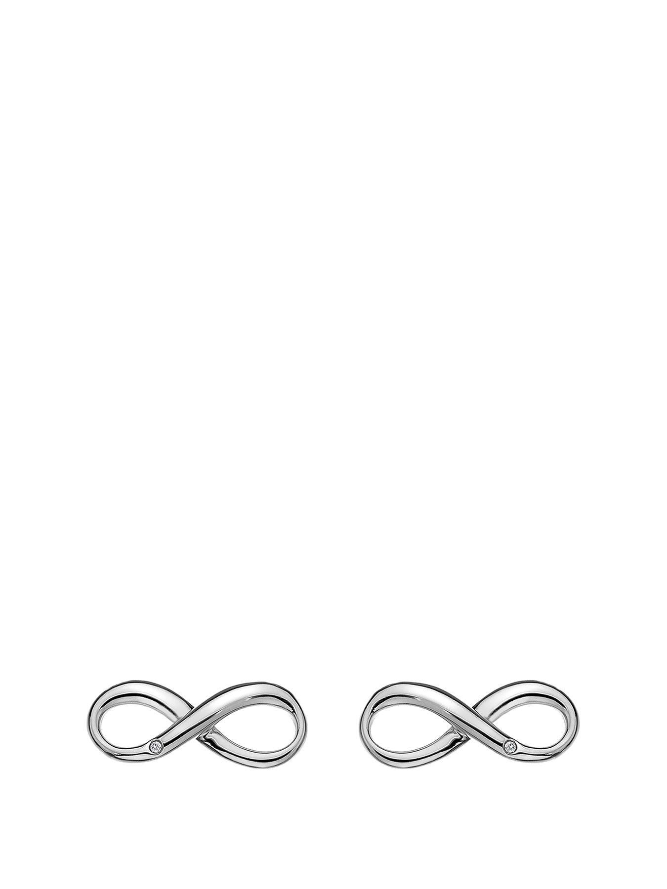 Image 1 of 3 of Hot Diamonds Sterling Silver Infinity Earrings