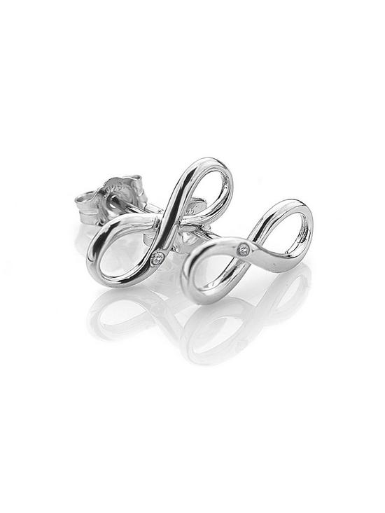 back image of hot-diamonds-sterling-silver-infinity-earrings