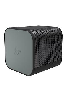 Kitsound Boom Cube Portable Wireless Bluetooth Speaker with Passive Bass Radiator, Metallic Finish and up to 6 hours Play Time - Gun Metal